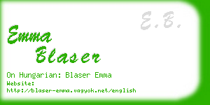emma blaser business card